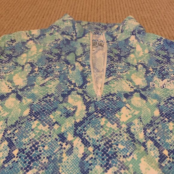 IBKUL Cora Jade Wmns M Long Vent Sleeve Mock Neck Sunshirt NEW Golf Logo - Picture 4 of 10